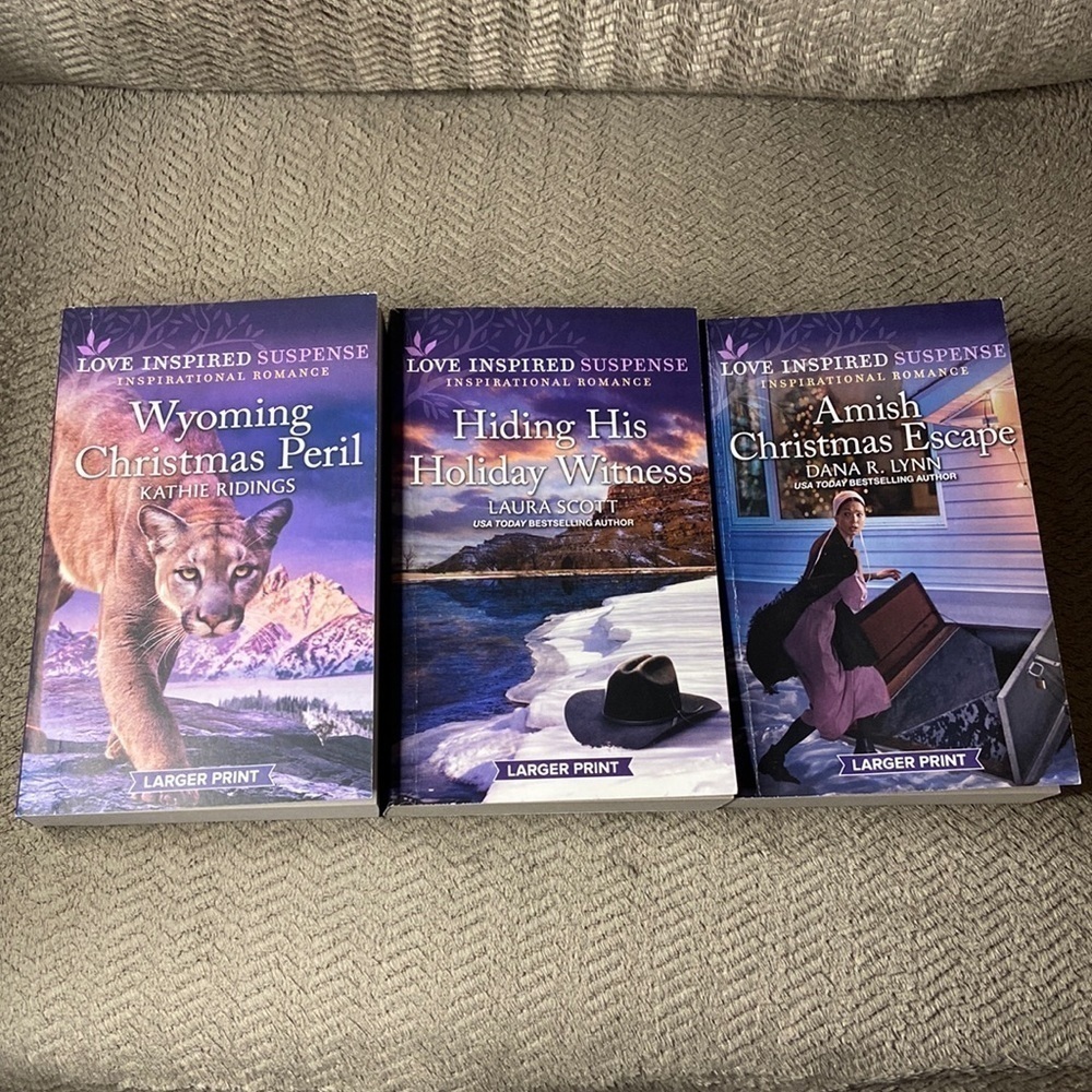 Love Inspired Lot Of 3 Suspense Paperbacks Christmas/Holiday Theme